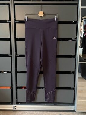 Adidas‎ Womens AEROREADY Glam On Leggings Purple Athletic Performance Gym Size M